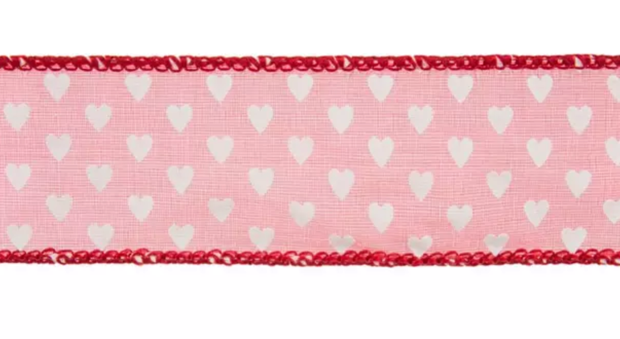 Listón san Valentín - Corazón Organza
