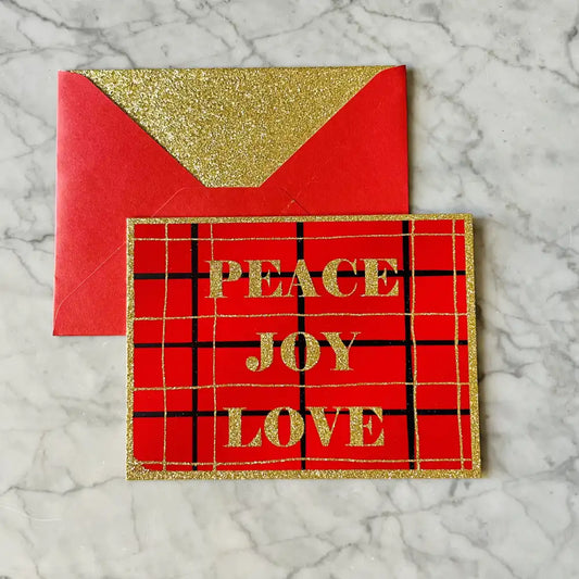 Tarjeta - Peace Joy Love