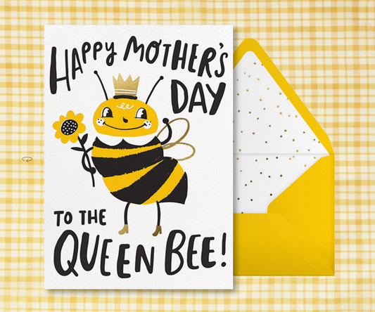 Tarjeta dia de las madres - Queen Bee