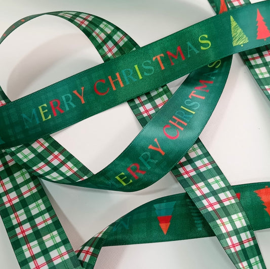Christmas Gingham - Doble Cara Verde