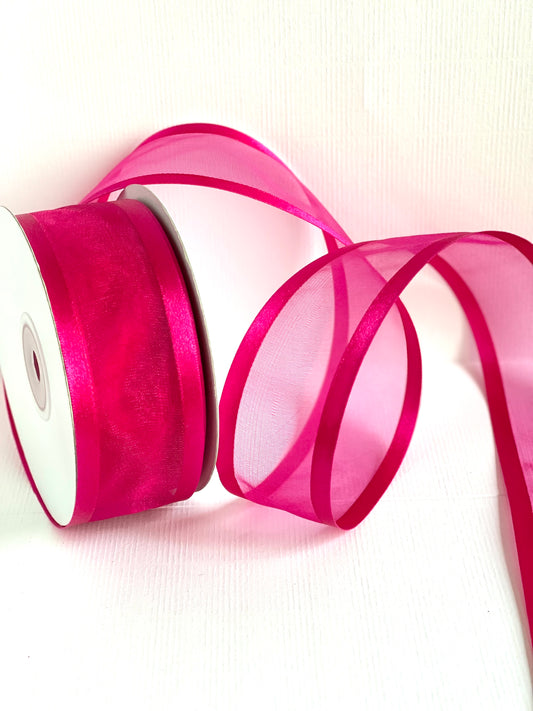 Organza Filo Satin - Fucsia