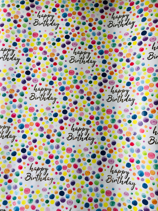 Papel de regalo - Birthday Dots