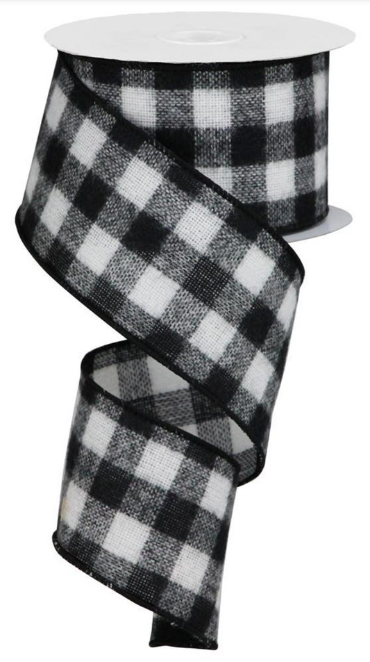 Listón Cuadros - Black Flannel Check Grande