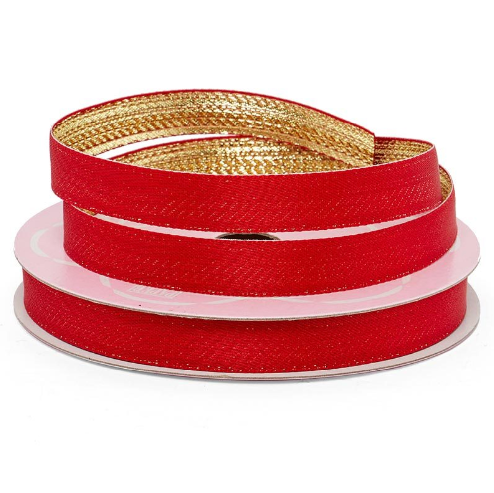 Listón Metálico - Rojo/Oro