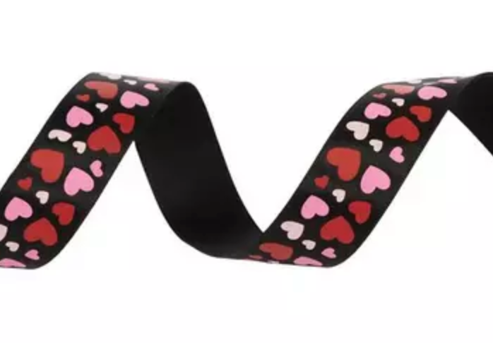 Listón San Valentín - Corazon Negro