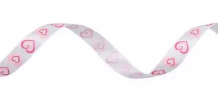 Listón San Valentín - Corazones Rosas