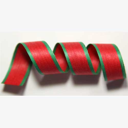 Listón de Algodón - Rojo con Verde