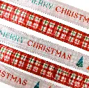 Listón Navideño - Gingham Blanco
