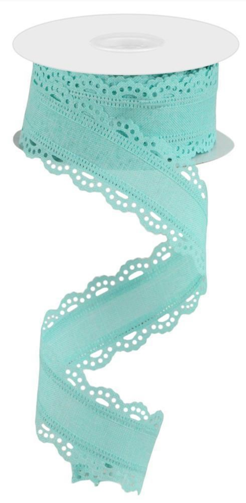 Encaje Scalloped - Aqua 