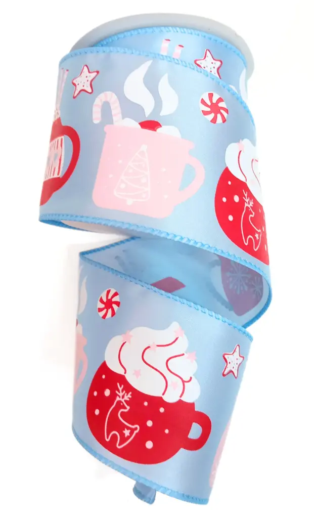 Listón Navideño - Tazas Azul