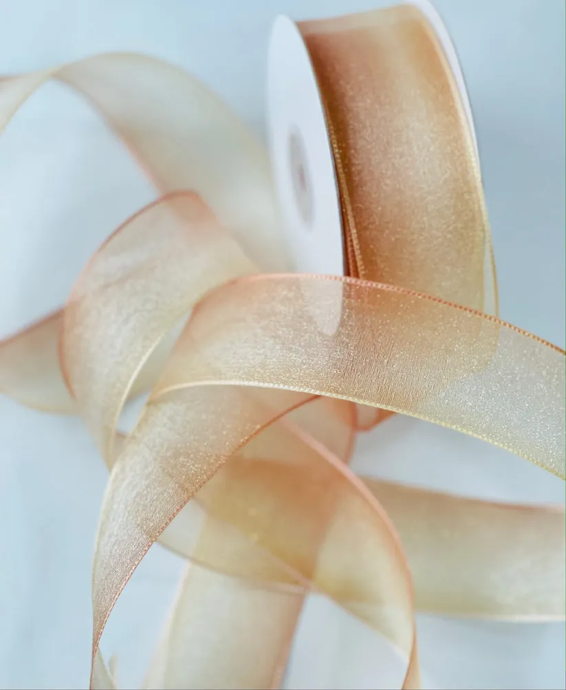Organza Fina Beige Dorado
