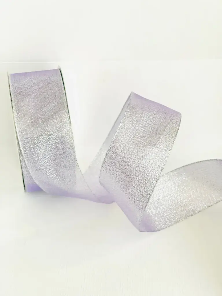 Organza Alambre Lila Plata