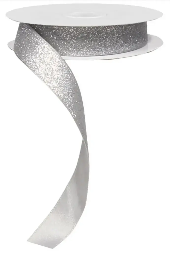 Liston Diamantina Plata - (5/8" x 10 yardas)