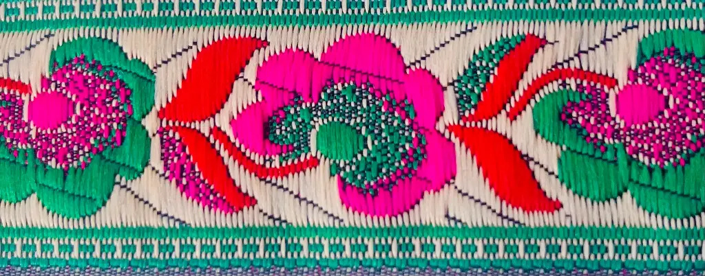 MH - Tira Multicolor 3 cm - Beige, Verde, Fucsia.