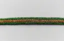 MH - Tira Lurex Trenzado 3/8" - Verde y Oro.