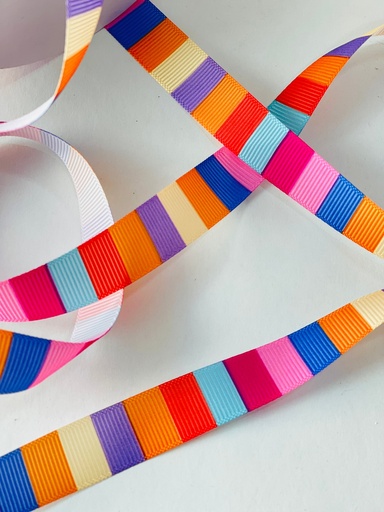 [liston-estampado-lineas-arcoiris] Liston Estampado Lineas Arcoiris - (5/8" (1.5 cm) x 20 metros)