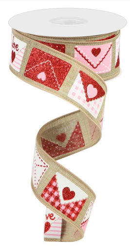 [liston-san-valentin-love-letters] Liston San Valentin Love Letters - (1.5" x 10 yardas)
