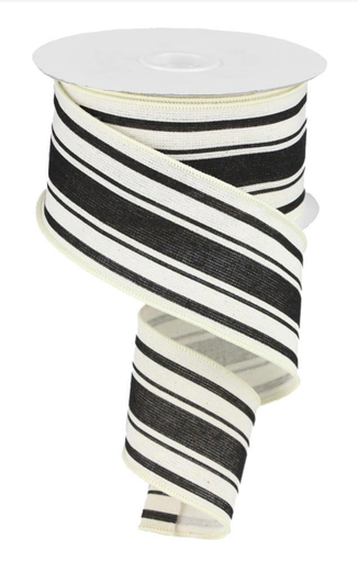 [RG0191247] Listón Navideño - Black Stripes