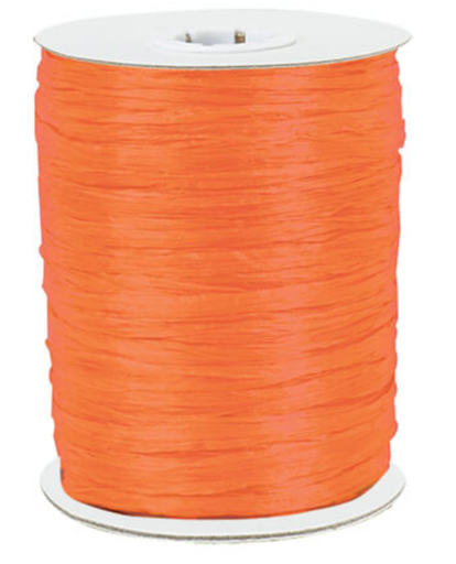 [rafia-de-papel-naranja-decoracion-regalo] Rafia De Papel - Naranja