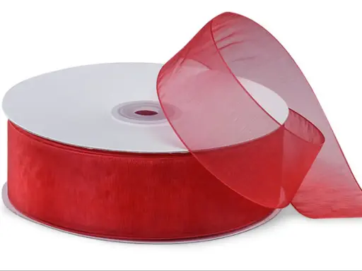 Organza Lisa - Rojo