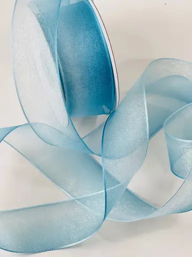 Organza Fina Celeste Aqua