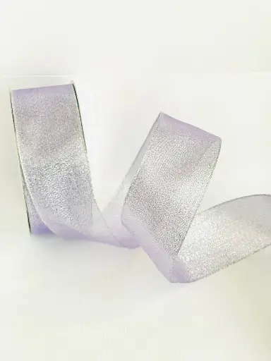 [1230] Organza Alambre Lila Plata