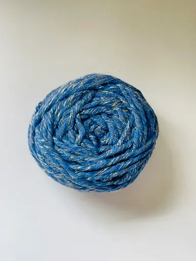 [Macrame Azul Rey] Macrame hilo Lurex - Azul Rey