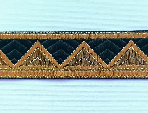 [TL-FL-7614-OV] MH - Tira Multicolor 3cm - Piramidal Oro y Verde